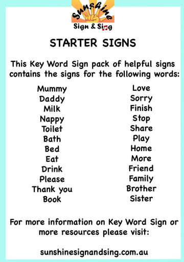 Starter Sign Flash Cards A7 - Your Capability Store