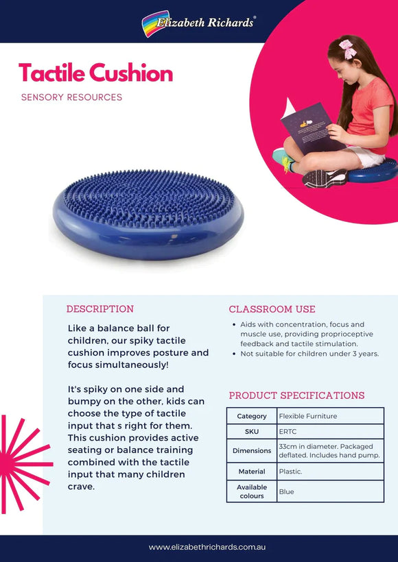 Tactile Cushion Blue w/t Hand Pump - Your Capability Store