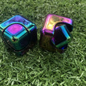 Oil Slick Metal Spinning Cube Fidget